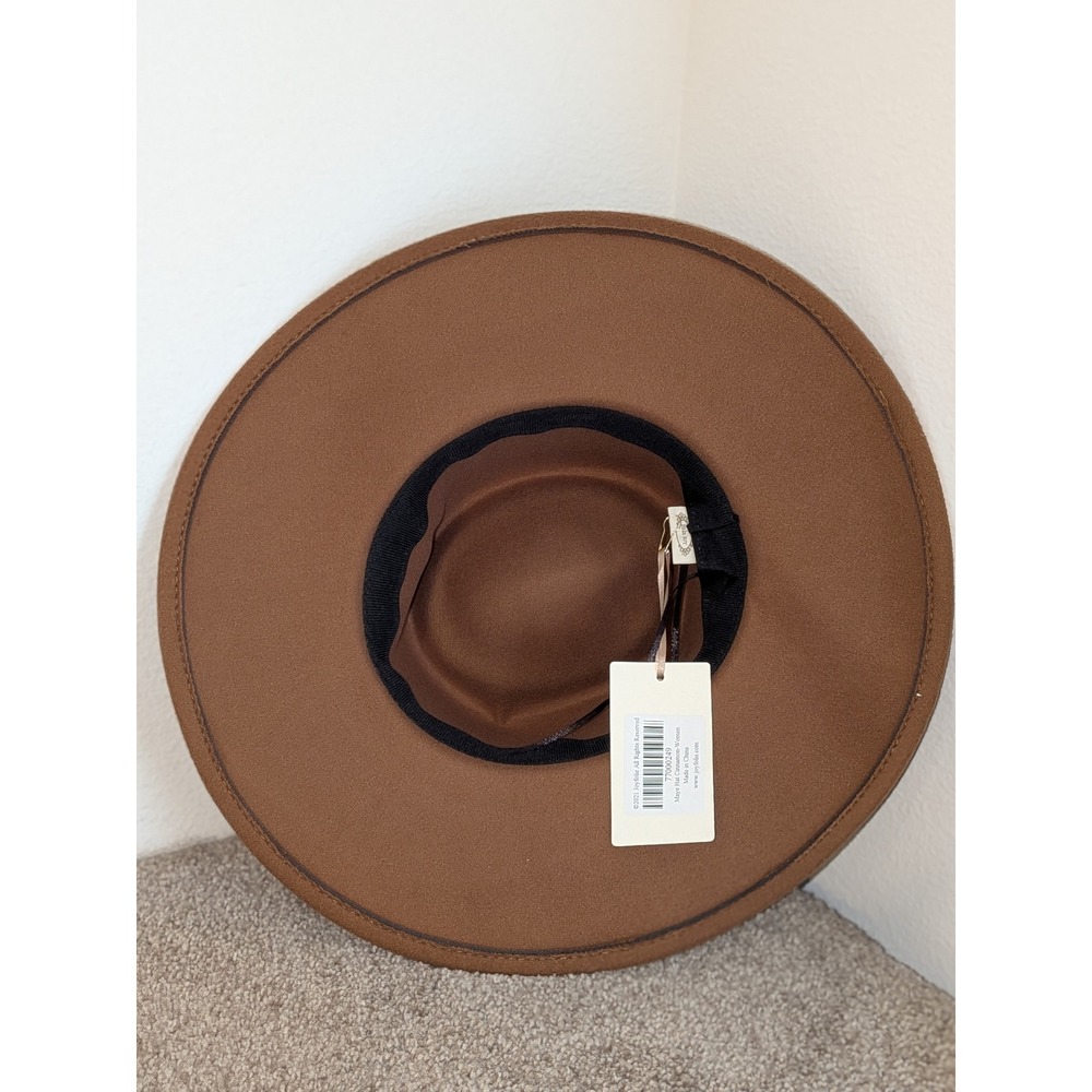 Joyfolie Maye Wide Brim Fedora Hat Cinnamon Brown Aztec Band‎ Boho Women's NEW - Picture 3 of 9